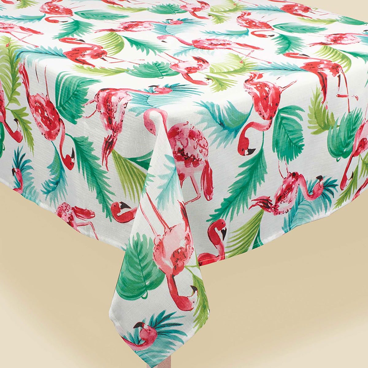 AMSCAN CA Theme Party Flamingo Rectangular Plastic Table Cover, 60 x 104 Inches, 1 Count