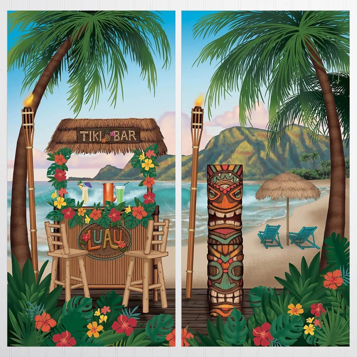 Buy Theme Party Tiki Scene Setter sold at Party Expert