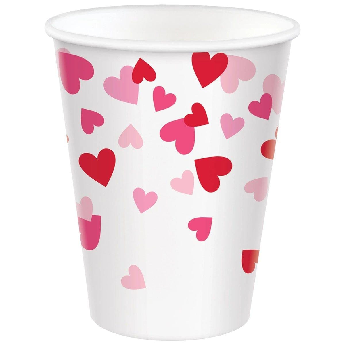 AMSCAN CA Valentine's Day Cross My Heart Cups 9 ounces, 8 Count