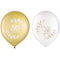 AMSCAN CA Wedding Anniversary Happy 50th Anniversary Latex Balloons, 12 Inches, 15 Count