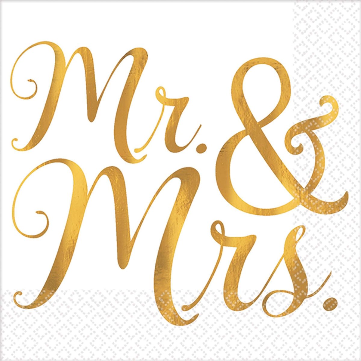 Buy Wedding Beverage Napkins Mr. & Mrs. 16/pkg sold at Party Expert