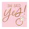 Buy Wedding Blush Wedding - Beverage Napkins 16/pkg - She Said Yes sold at Party Expert