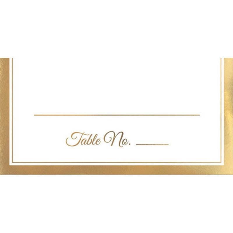 Buy Wedding Place Cards With Gold Trim 50/pkg sold at Party Expert