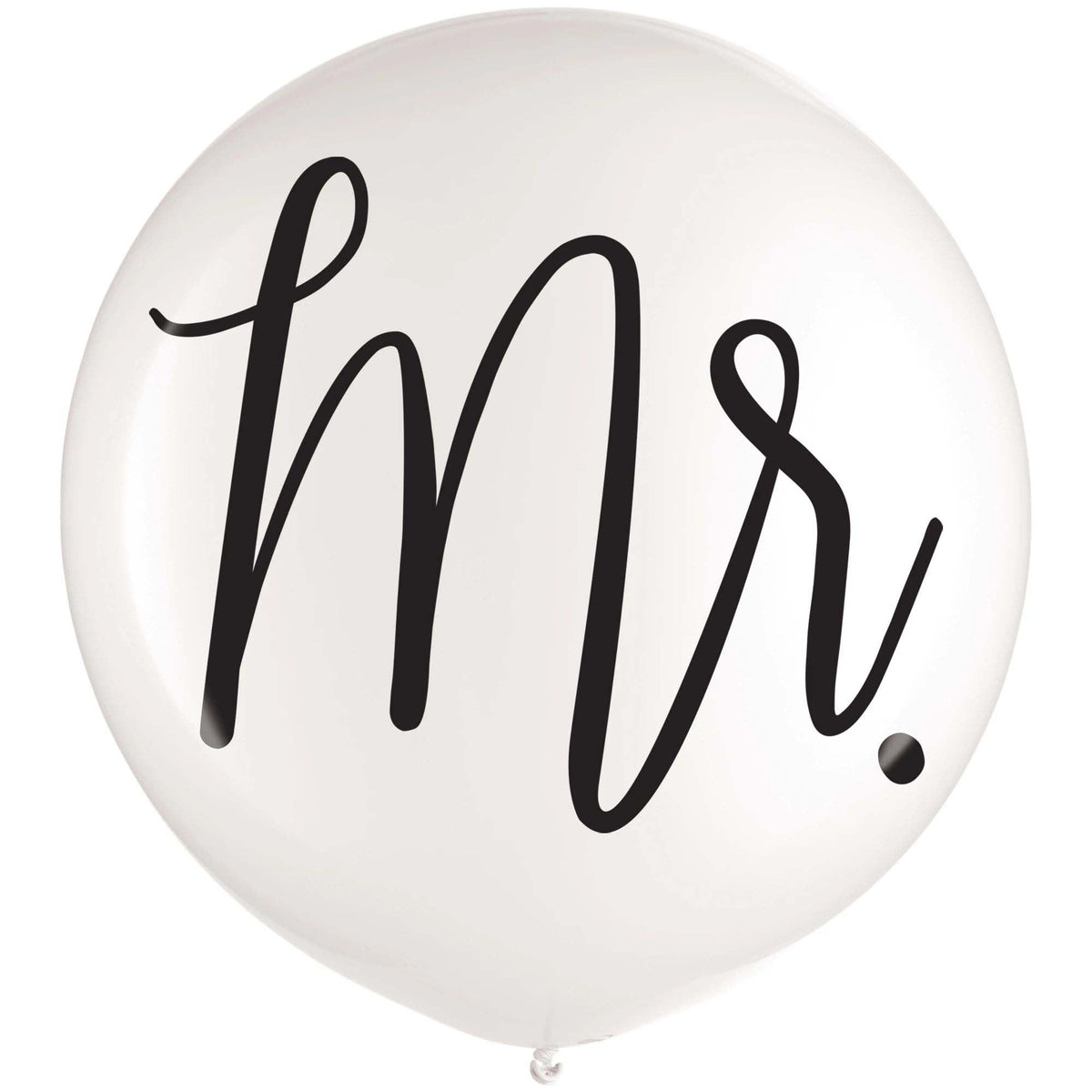 AMSCAN CA Wedding Wedding Mr. White Latex Balloon, 24 Inches, 1 Count