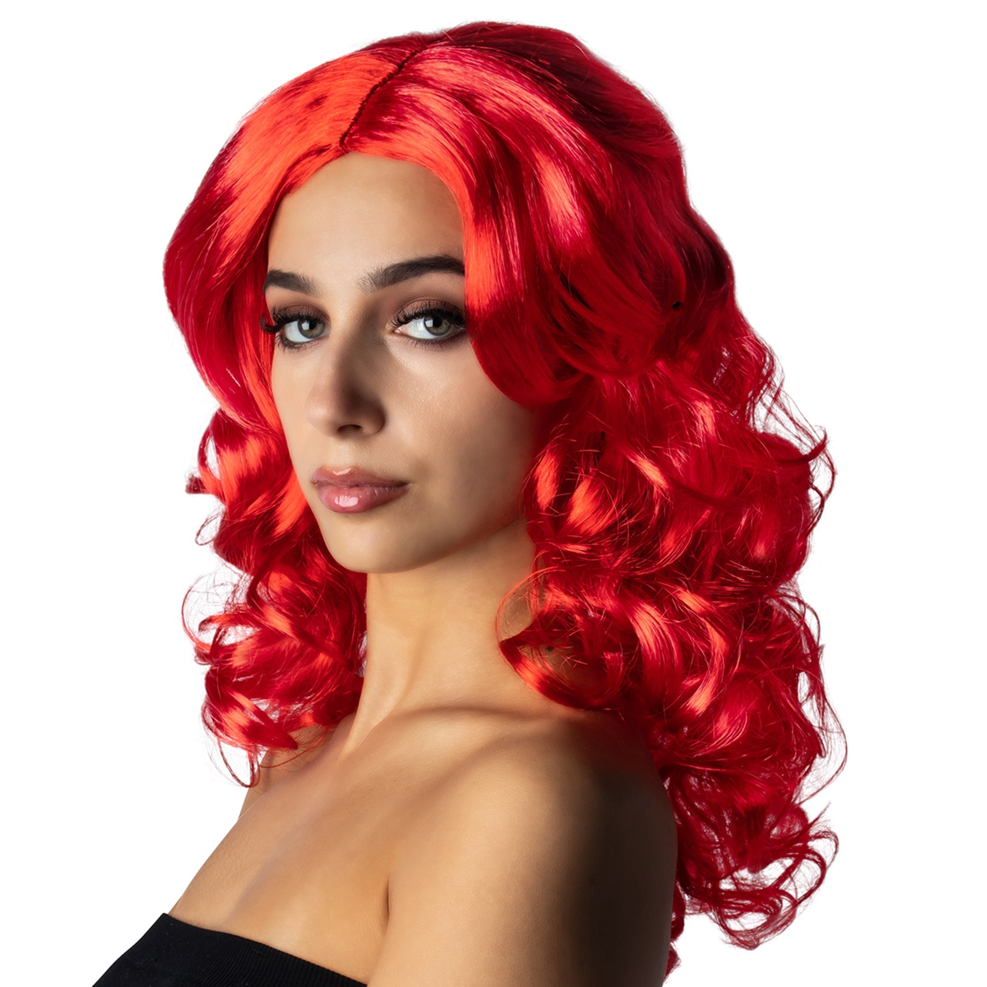 Wavy Red Wig for Adults Party Expert