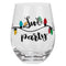 ATTITUDES IMPORT Christmas Wine Glass "Su'l Party", 1 Count 775093289570