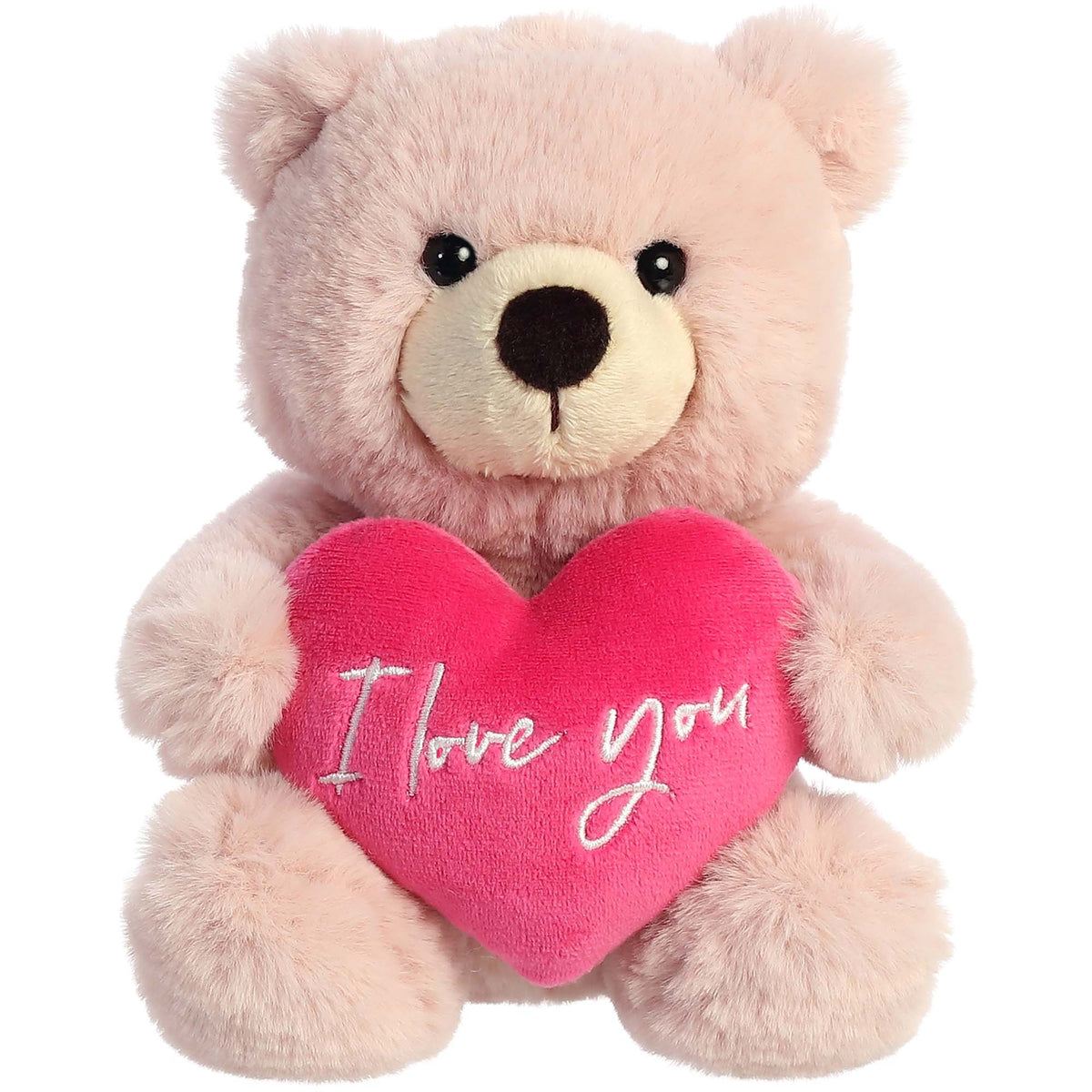 Aurora World Valentine's Day "I Love You" Pink Plush Teddy Bear, 6,5 Inches, 1 Count 092943771215