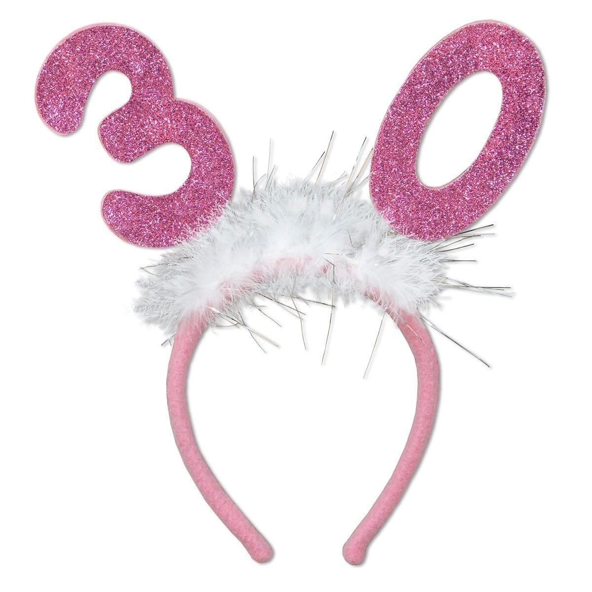 Buy Age Specific Birthday Head Boppers Pink - 30th Birthday sold at Party Expert