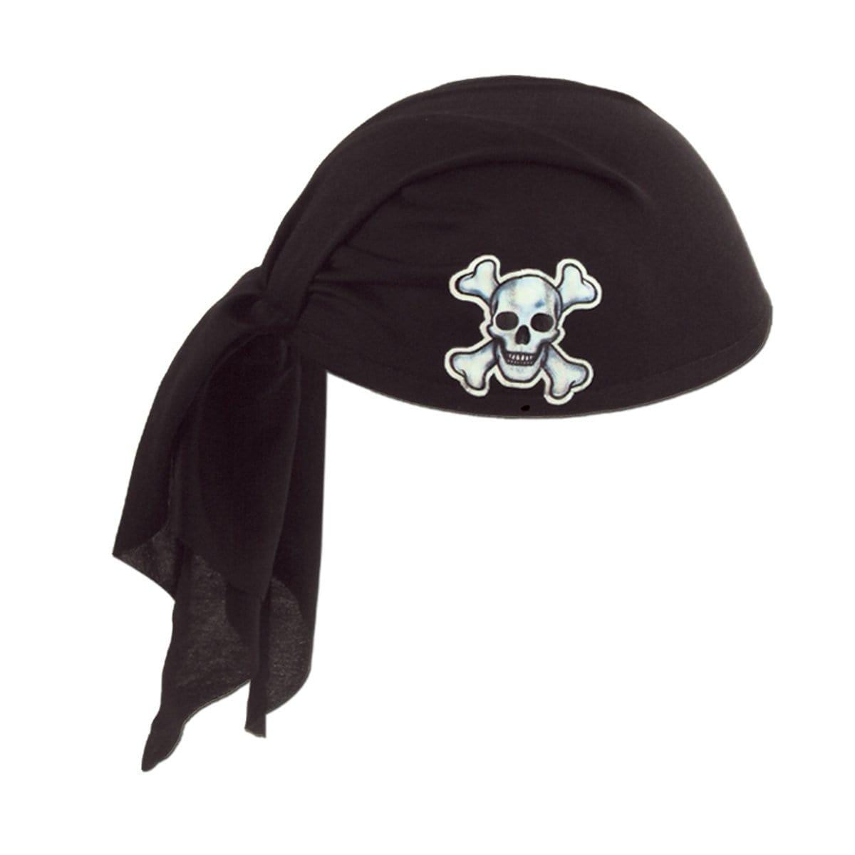 Buy Theme Party Black Pirate Scarf Hat for Adults sold at Party Expert