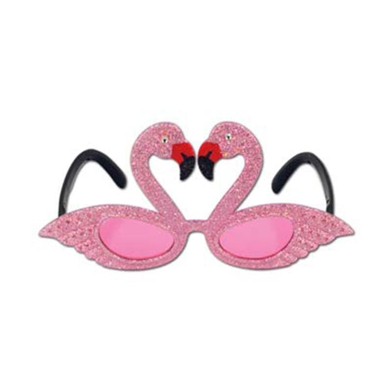 Buy Theme Party Glittered Flamingo Glasses sold at Party Expert