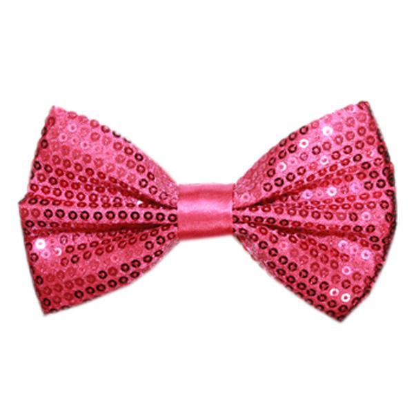 Pink Sequin Bow Tie | Party Expert