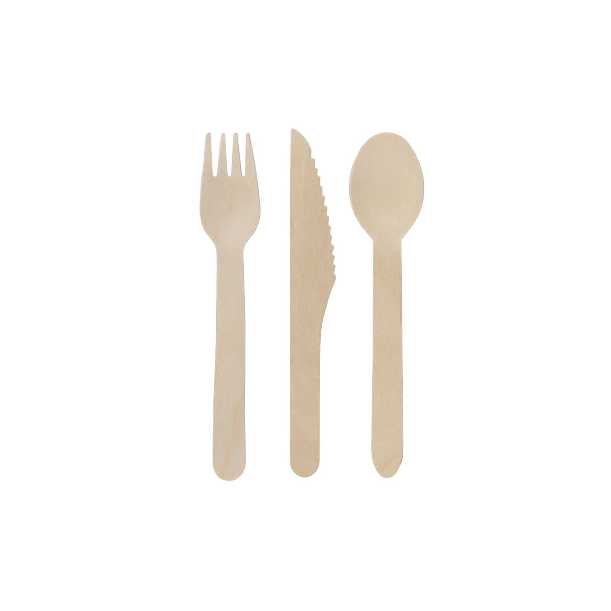 CONGLOM Disposable-Plasticware iECO Birch Cutlery Combo, 48 Count