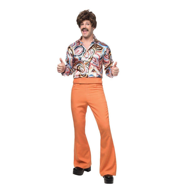 Costume Homme Des Annees 70 authentique - Orange - XL - Accessoire