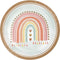 CREATIVE CONVERTING 1st Birthday Boho Rainbow Dinner Paper Plates, 9 in, 8 Count