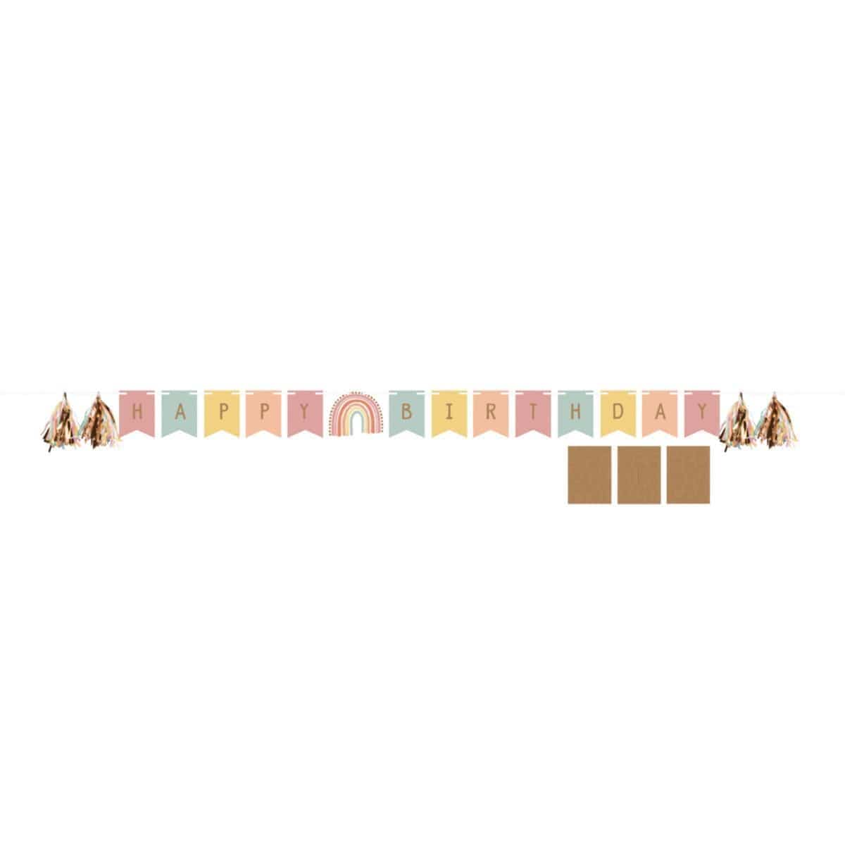 CREATIVE CONVERTING 1st Birthday Boho Rainbow "Happy Birthday" Banner