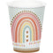 CREATIVE CONVERTING 1st Birthday Boho Rainbow Paper Cups, 9 oz, 8 Count