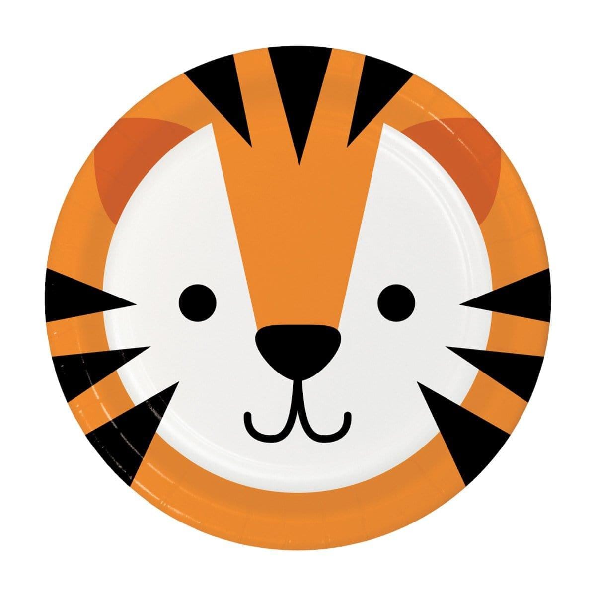 Buy 1st Birthday Tiger Plates 7 inches, 8 Count sold at Party Expert