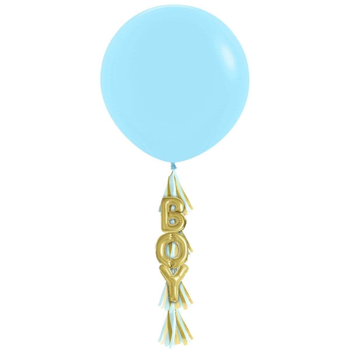 Buy Baby Shower Boy Latex Balloon With Tassel sold at Party Expert