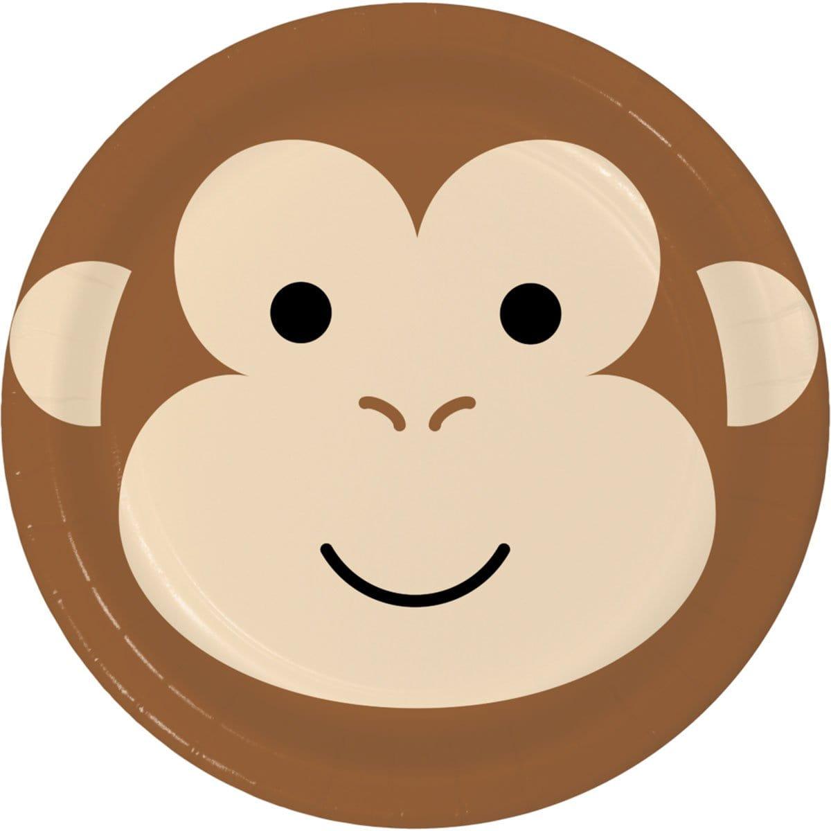 Buy Baby Shower Monkey Dinner Plates 9 inches, 8 count sold at Party Expert