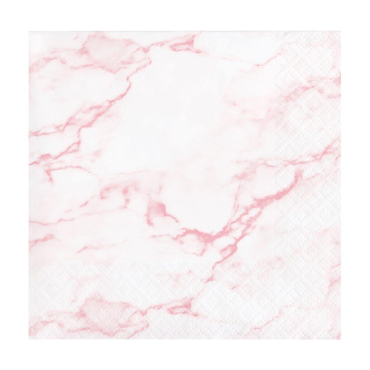 Buy Baby Shower Oh Baby Marble Pink Beverage Napkins, 16 Count sold at Party Expert