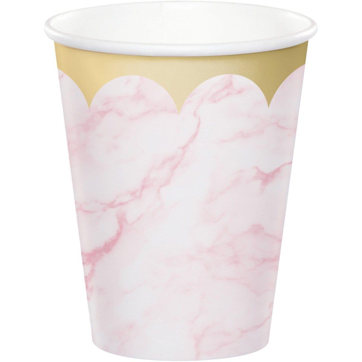 Buy Baby Shower Oh Baby Marble Pink Cups, 9 oz., 8 Count sold at Party Expert