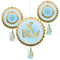 Buy Baby Shower Paper Fan With Tassel, Blue sold at Party Expert