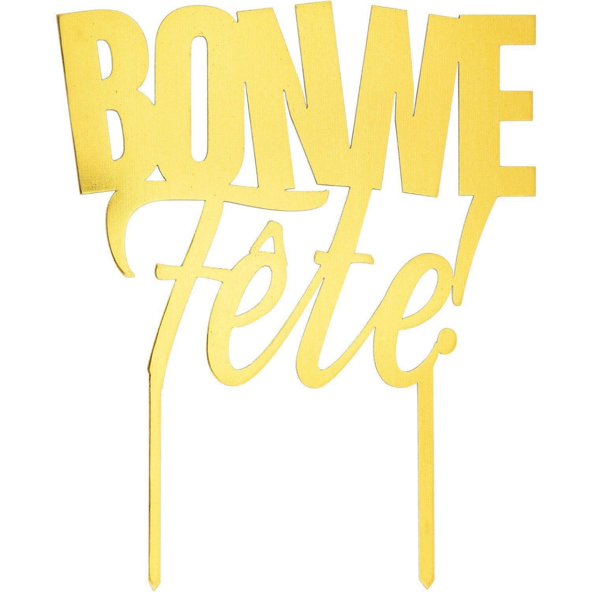 Buy Cake Supplies Gold Cake Topper -Bonne Fête sold at Party Expert