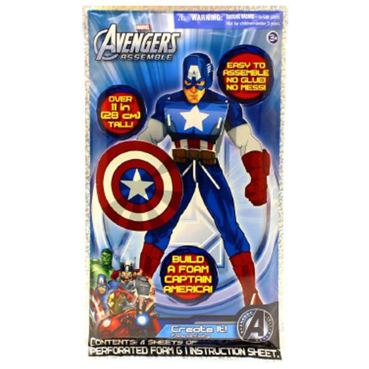 DANAWARES impulse buying Marvel Avengers Captain America Create It Foam Toy, 11 Inches, 1 Count 029116564312