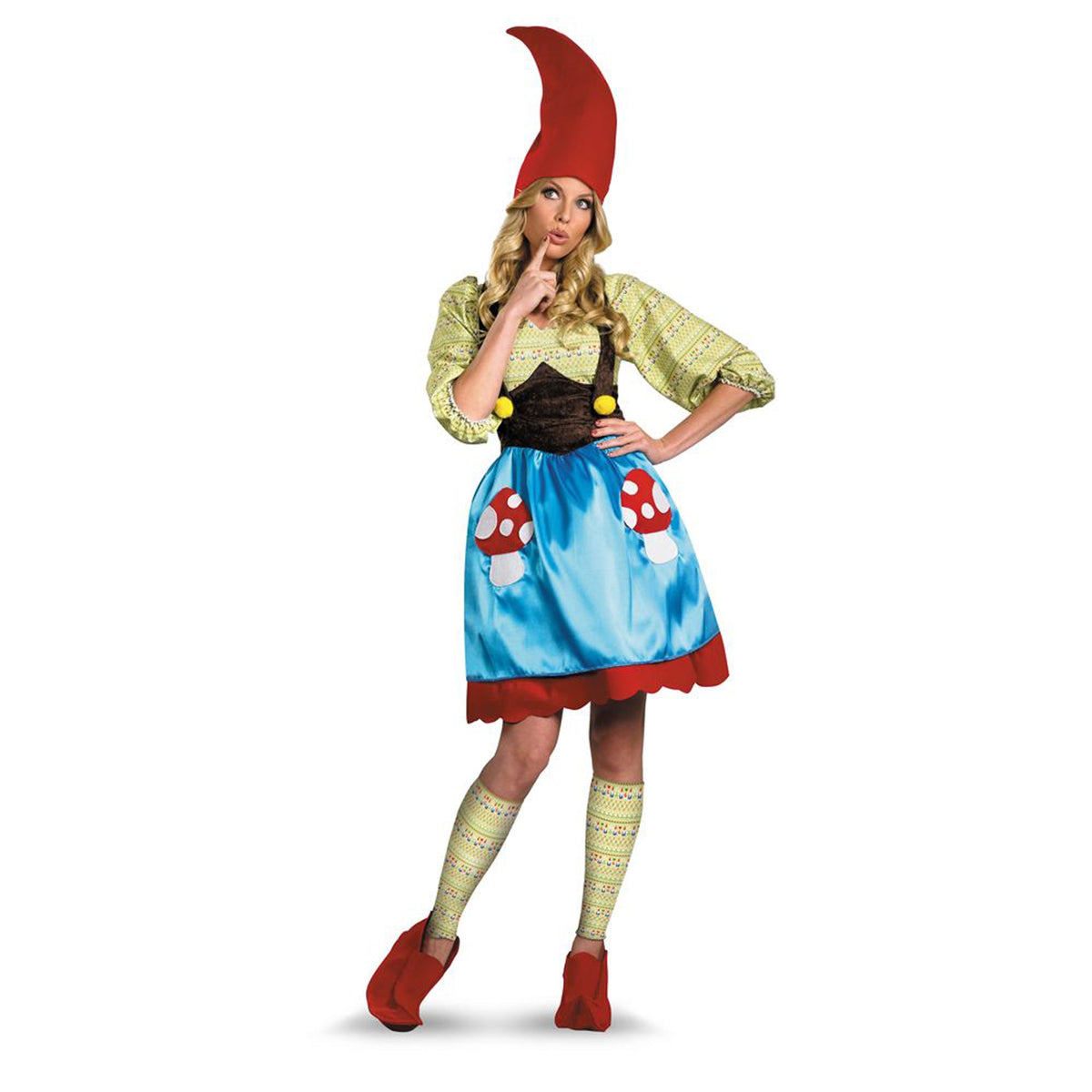 DISGUISE (TOY-SPORT) Costumes Ms Gnome Costume for Adults, Blue and Green Dress