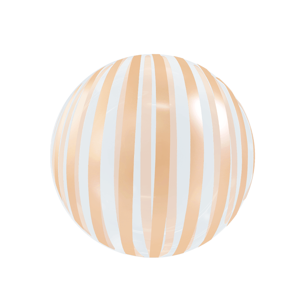 Buy Balloons Stripe Bubble Balloon, Rose Gold, 18 Inches sold at Party Expert