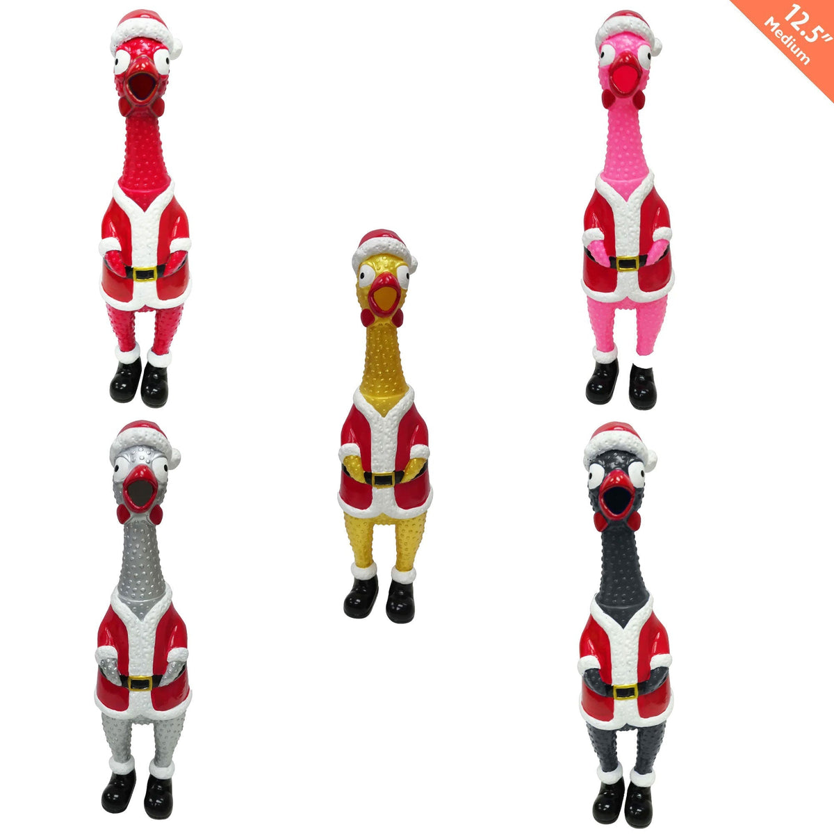 FLASH SALES Christmas Squeeze Me Christmas Chicken, 12,5 Inches, Assortment, 1 Count 675220701428