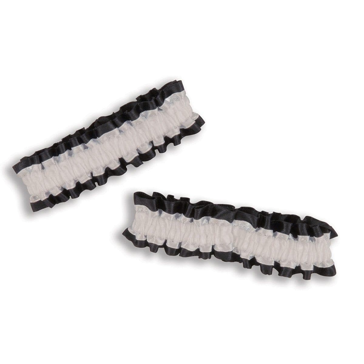 White & Black Garters & Armbands | Party Expert