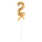 FUNNY FASHION USA Cake Supplies Cake Topper #2, Gold