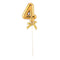 FUNNY FASHION USA Cake Supplies Cake Topper #4, Gold