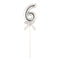 FUNNY FASHION USA Cake Supplies Cake Topper #6, Silver