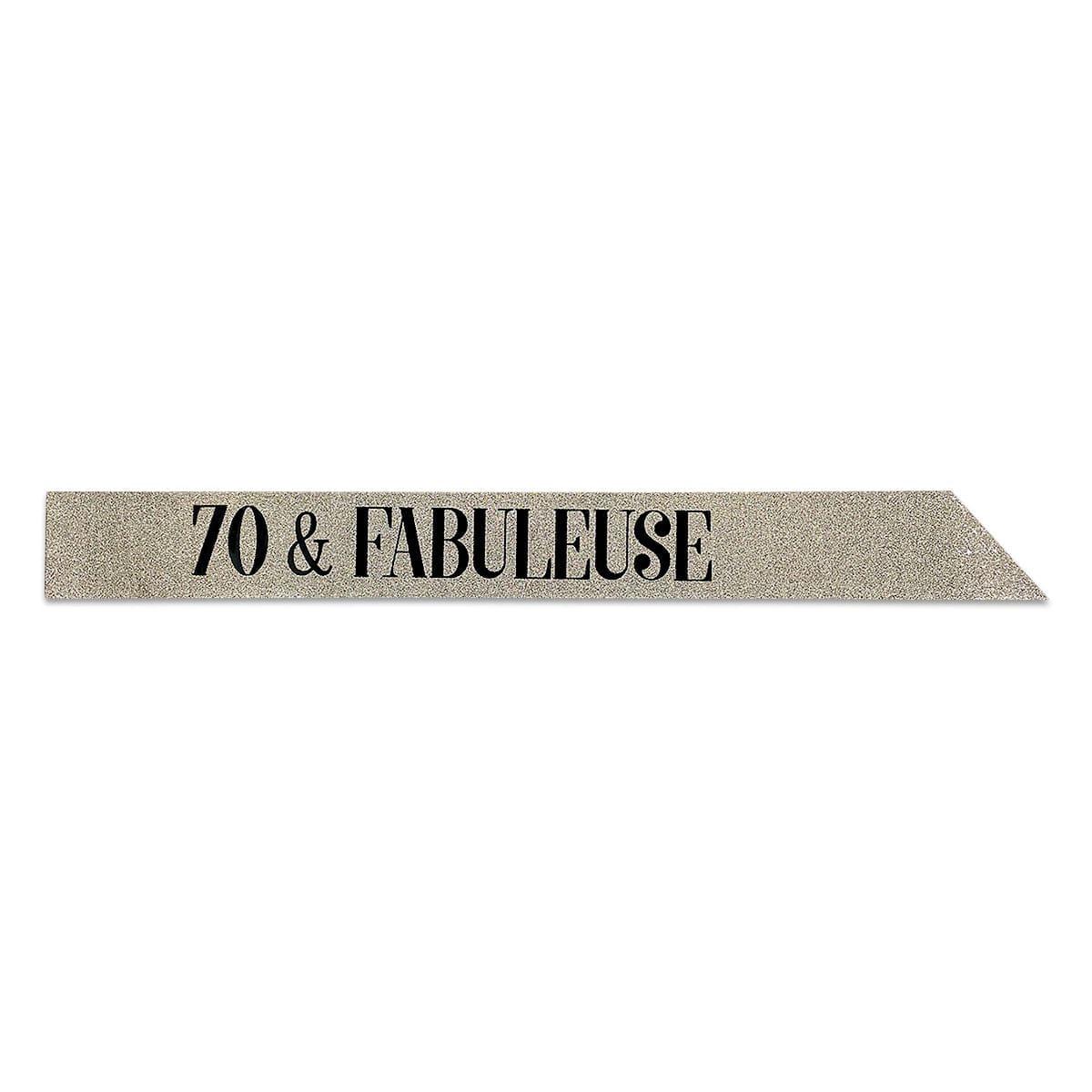 FUZHOU CANGSHAN HAYLYAN ARTS & CRAFTS CO.,Ltd Age Specific Birthday Glitter Sash, ''70 & Fabuleuse'', Gold