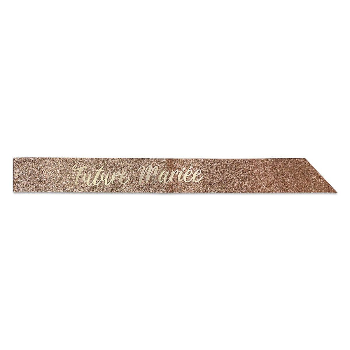 FUZHOU CANGSHAN HAYLYAN ARTS & CRAFTS CO.,Ltd Bachelorette Glitter Sash, ''Future mariée'', Rose Gold