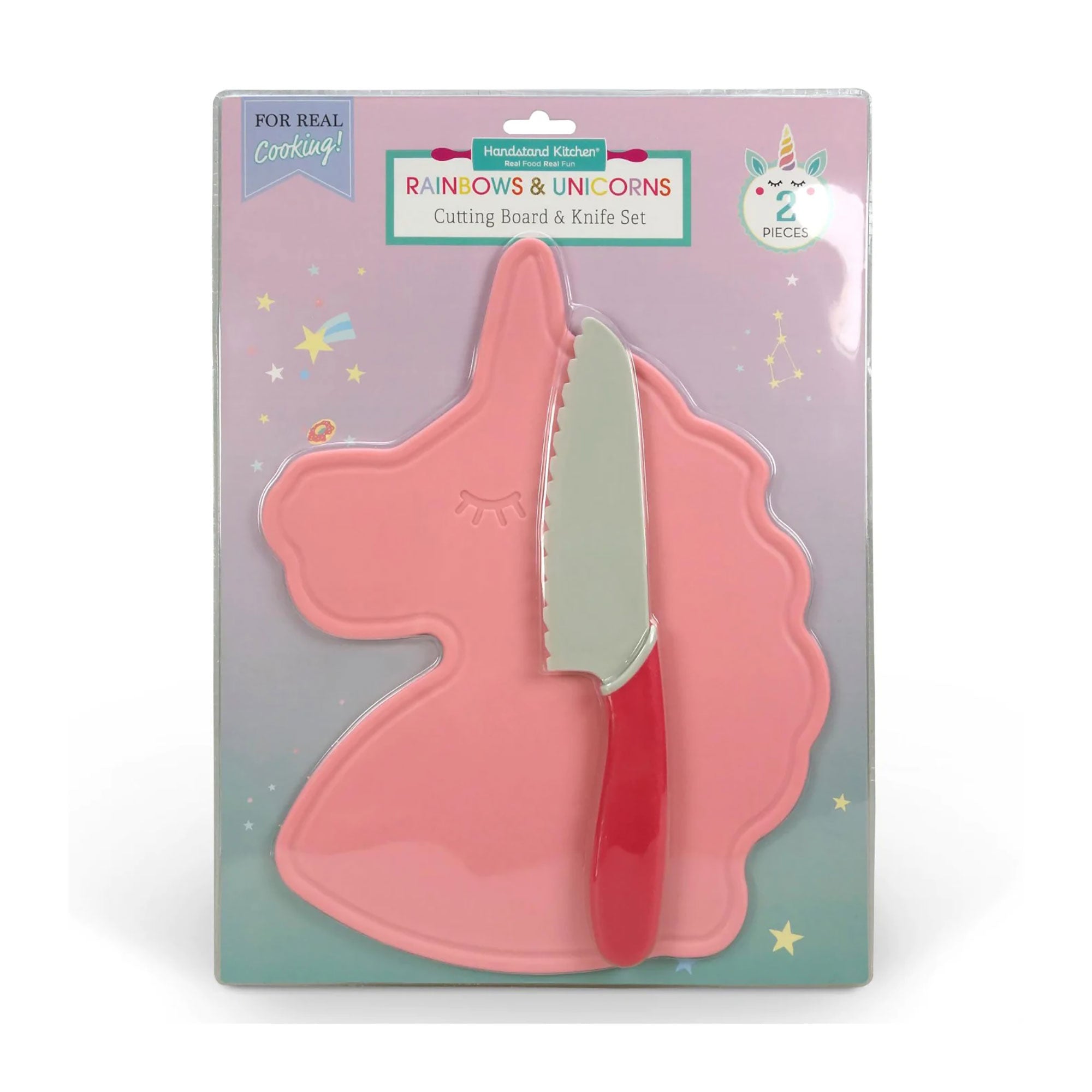 Unicorn Cutting Board Knife Set, 1 Count | Party Expert