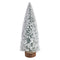 DANSON DECOR Christmas Snowy Tree on Wooden Base, 14 Inches, 1 Count