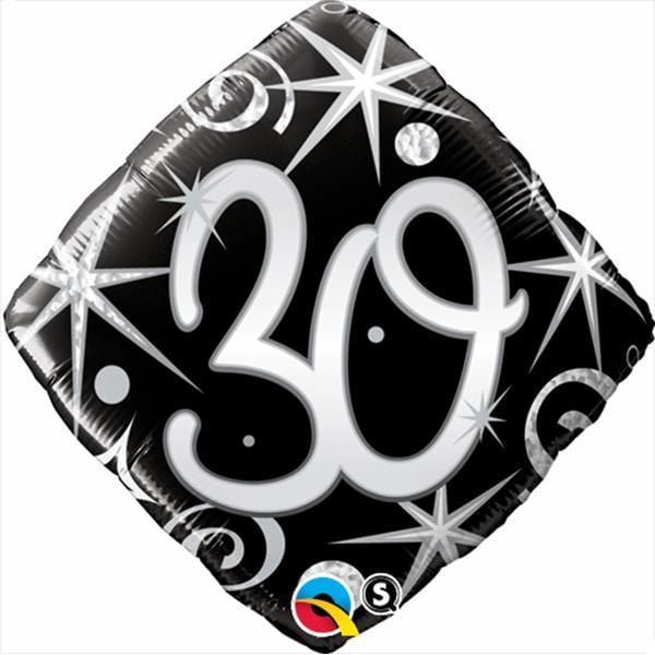 Buy Balloons 30th Elegant Sparkles & Swirls Foil Balloon, 18 Inches sold at Party Expert