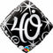 Buy Balloons 40th Elegant Sparkles & Swirls Foil Balloon, 18 Inches sold at Party Expert