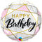 Buy Balloons Happy Birthday Marble Foil Balloon, 18 Inches sold at Party Expert