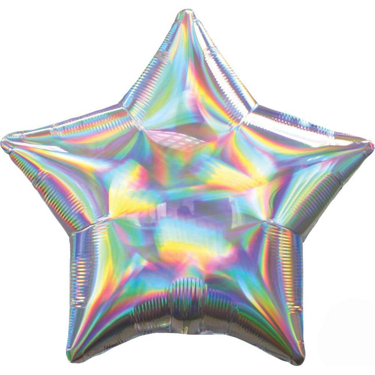 Buy Balloons Iridescent Star Shape Foil Balloon, 18 Inches sold at Party Expert