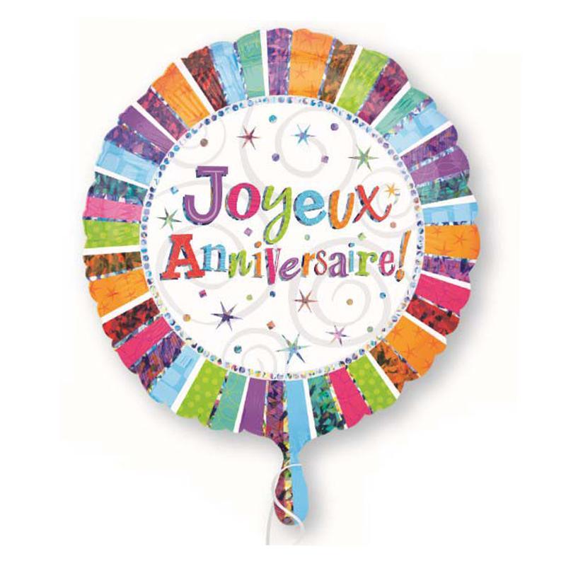 Buy Balloons Joyeux Anniversaire Foil Balloon, 18 Inches sold at Party Expert