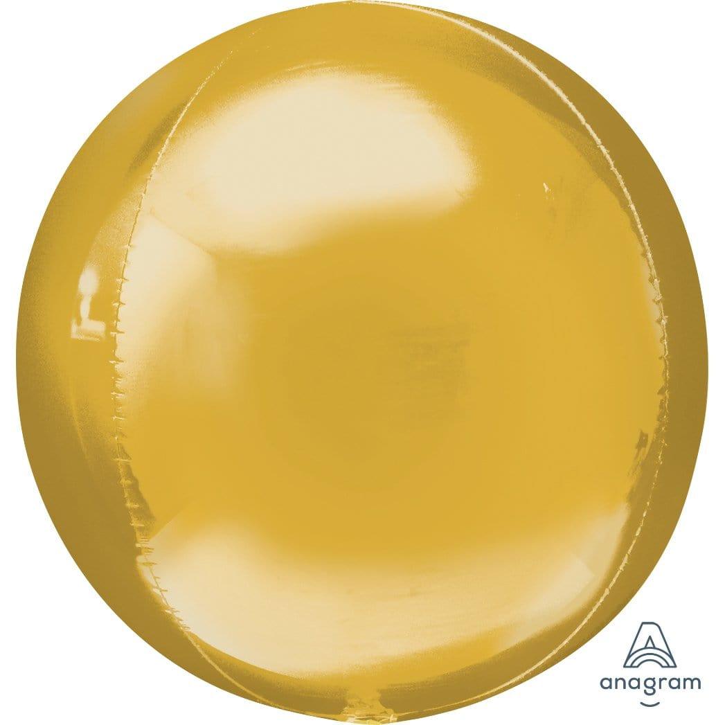 Buy Balloons Jumbo Gold Orbz Balloon sold at Party Expert