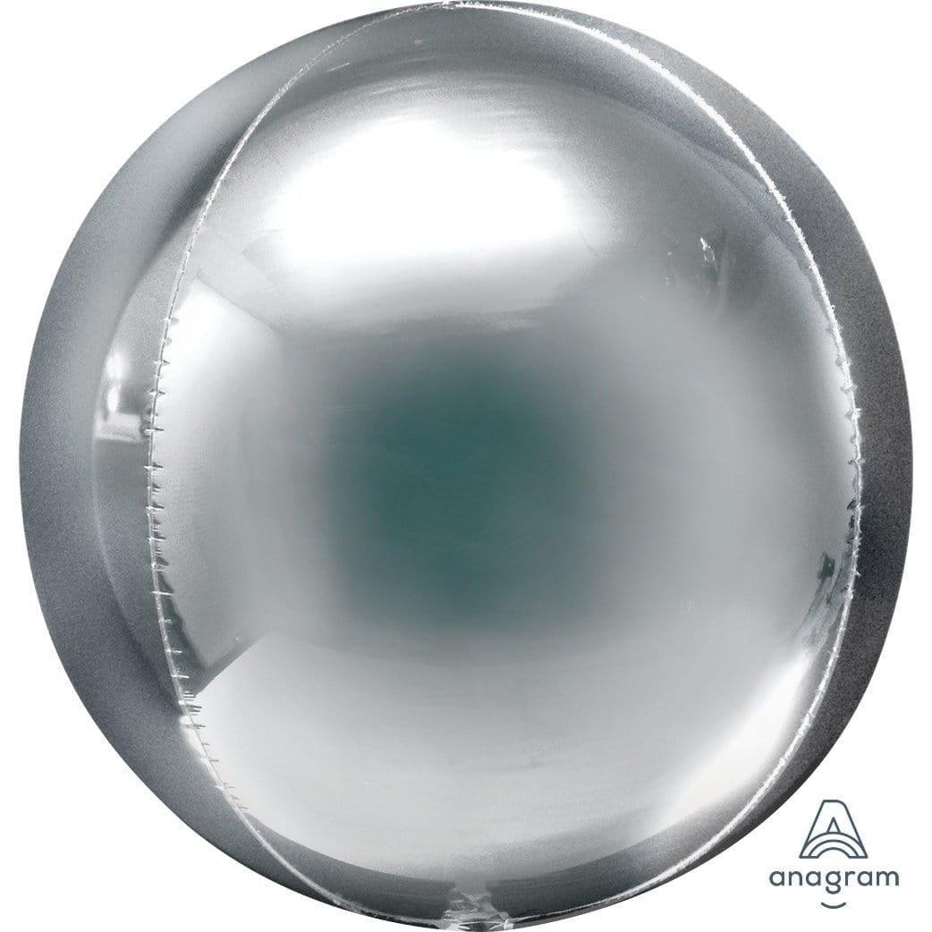 Buy Balloons Jumbo Silver Orbz Balloon sold at Party Expert