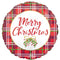 LE GROUPE BLC INTL INC Balloons Merry Christmas Plaid Round Foil Balloon, 18 Inches 26635448963