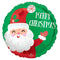 Buy Balloons Merry Christmas Santa Foil Balloon, 18 inches sold at Party Expert