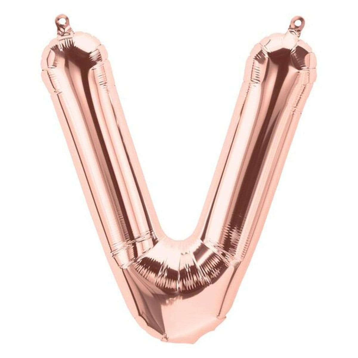 Rose Gold Letter V Foil Balloon, 34 Inches | Party Expert