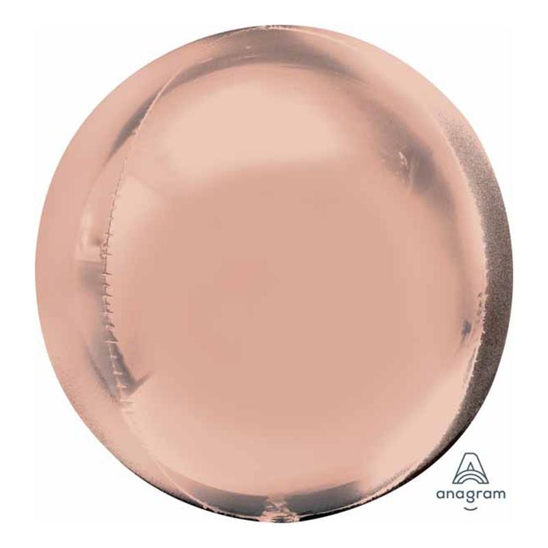 Buy Balloons Rose Gold Orbz Balloon, 16 Inches sold at Party Expert